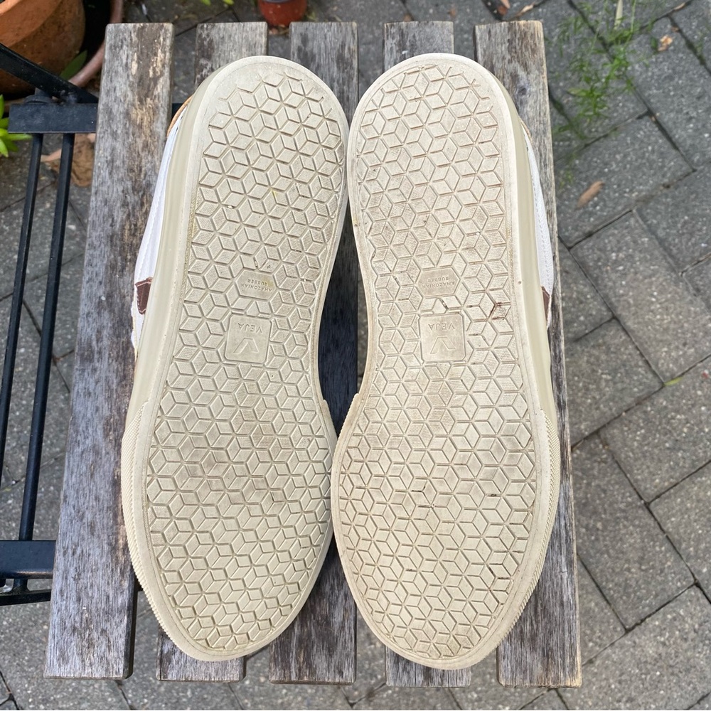 Veja Campo ChromeFree Sneakers Women's Size 10 White Pink Athletic Leather Shoes - Picture 10 of 14